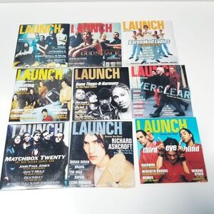 9 Launch CD-ROM Magazines Lot Third Eye Blind Godsmack Matchbox Twenty 1990s